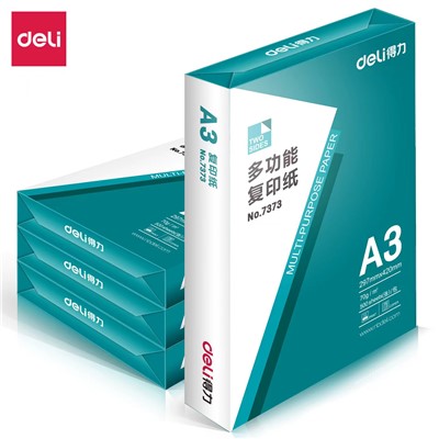 得力（deli）7375复印纸-A3-70G-4包(绿色)（4包/箱）